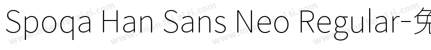 Spoqa Han Sans Neo Regular字体转换